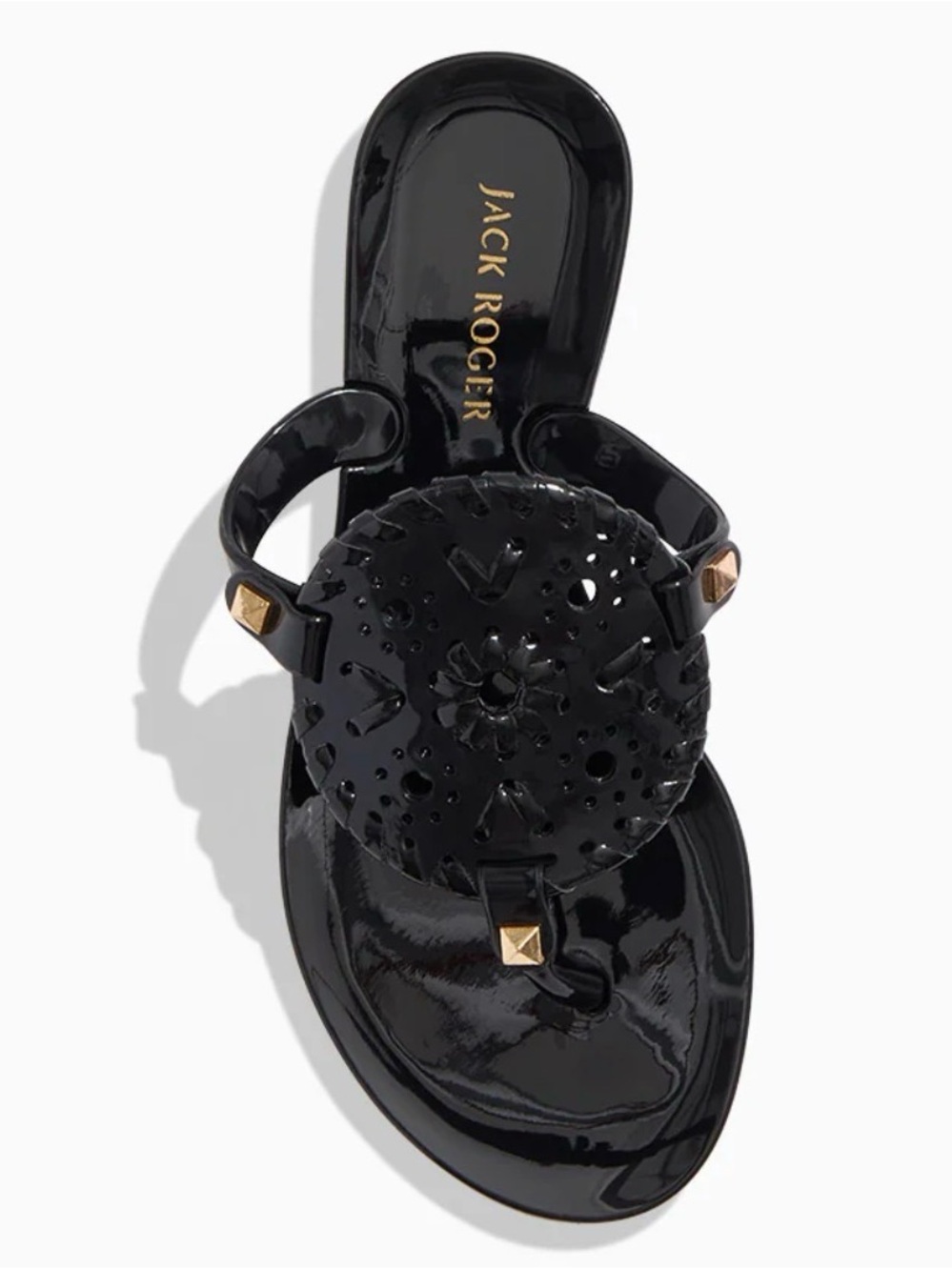 Jack Rogers Women’s Black Georgica Jelly Sandals Sz 7